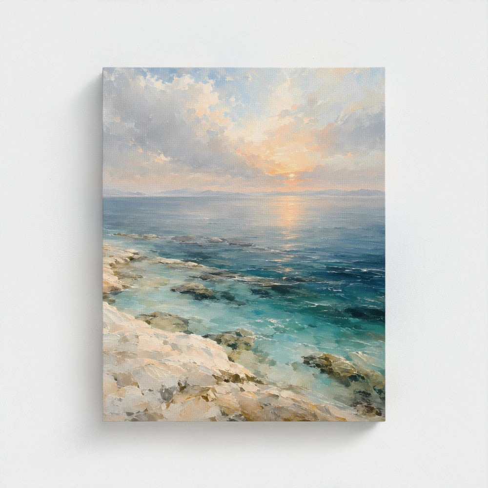 Coastal Light — stretched canvas, 16 × 20 in; product preview.