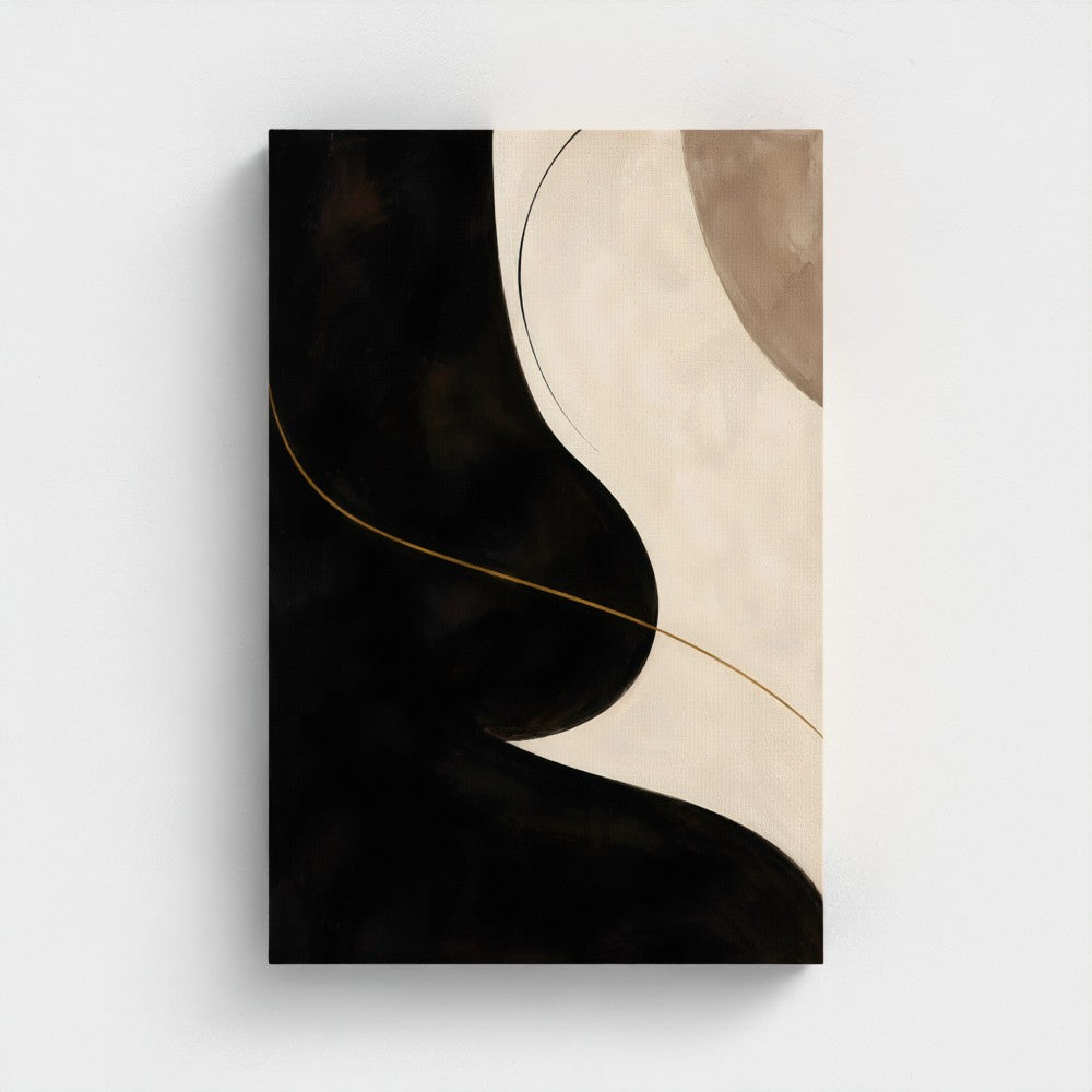Noir Contour — stretched canvas, 12 × 18 in; product preview.