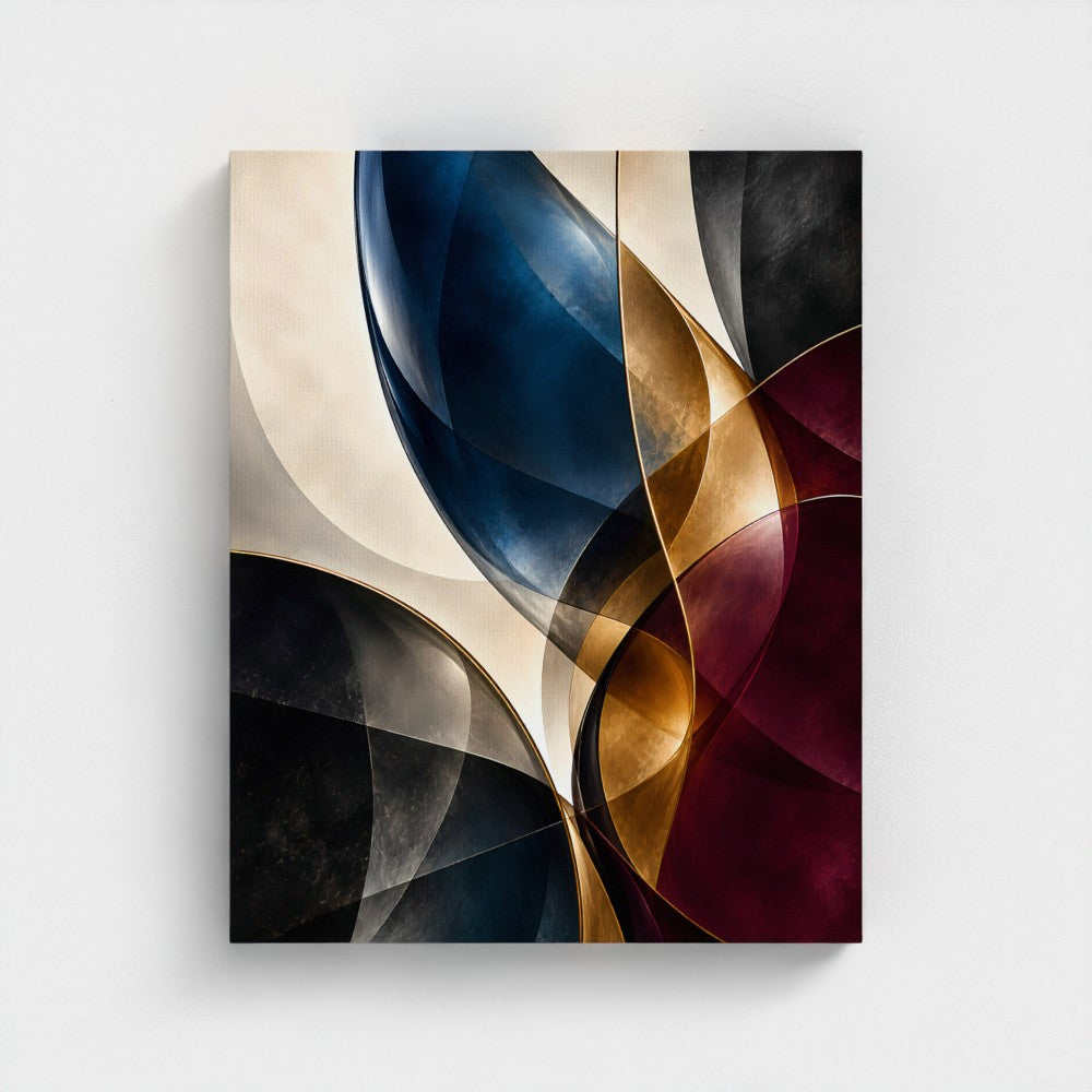 Aurelia — genuine Prodigi stretched canvas preview, representative 16 × 20 in size; gold tones are printed colour