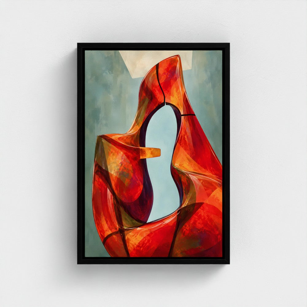 Lacuna Rouge — genuine Prodigi Black float-framed canvas preview, 12 × 18 in representative size.