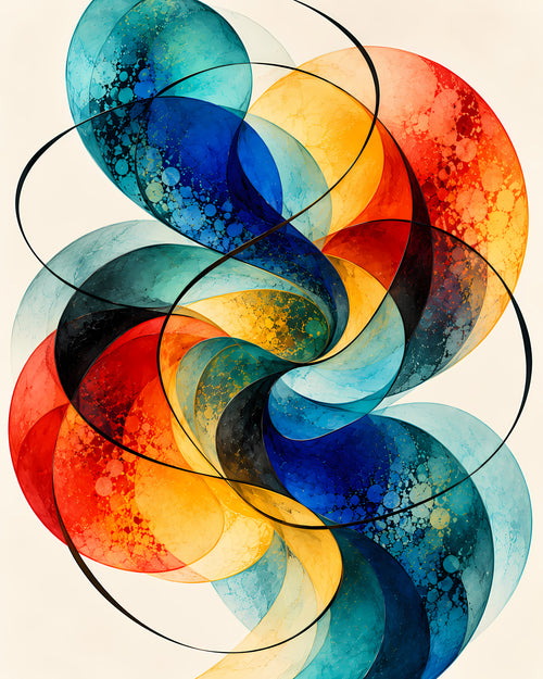Chromatic Study 04 — original artwork detail; choose the finish and size on the product page.