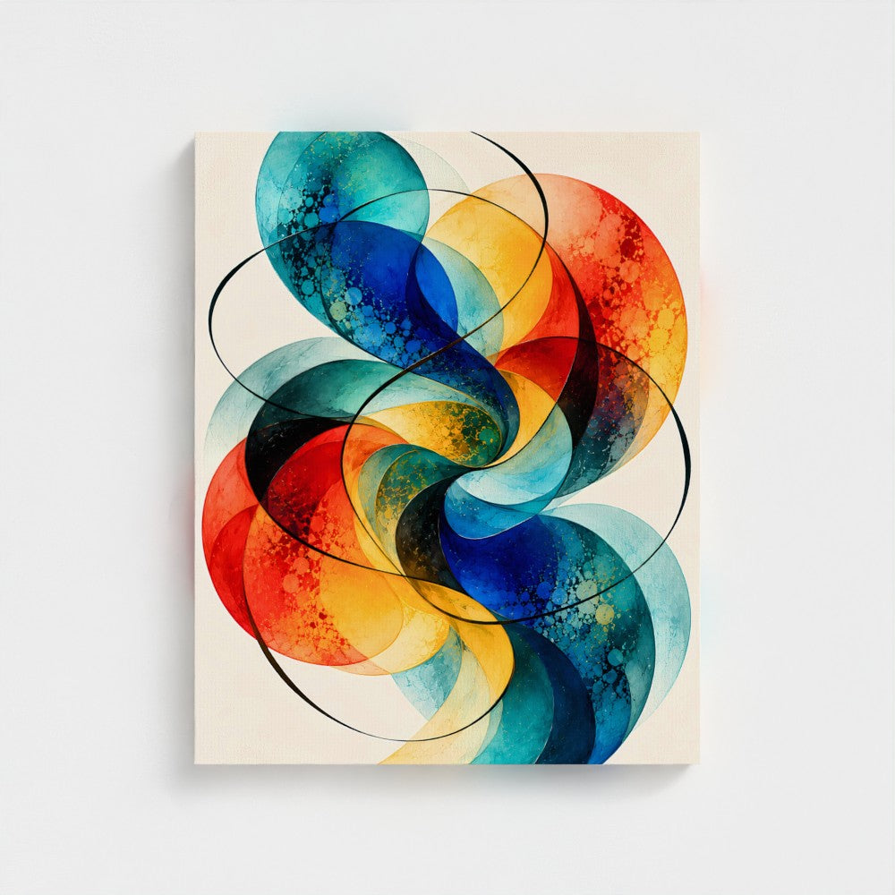 Chromatic Study 04 — stretched canvas, portrait 24 × 30 inches. Product finish preview.