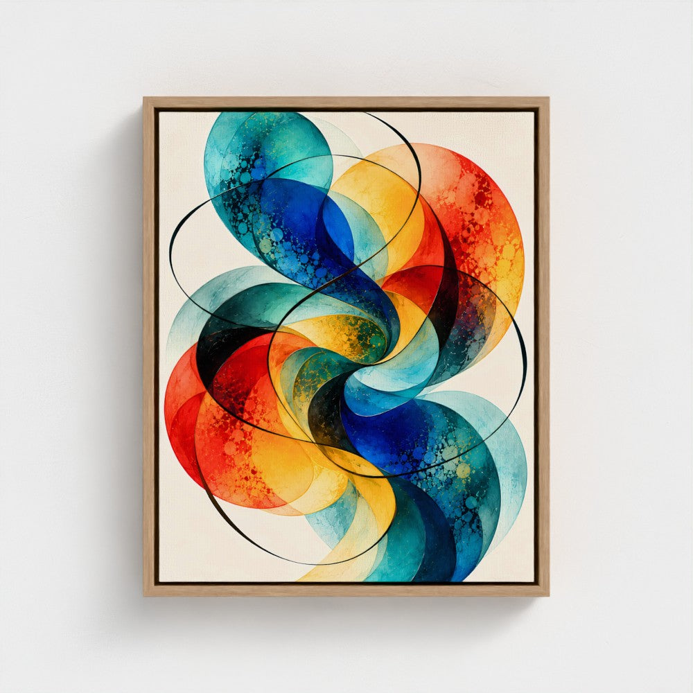 Chromatic Study 04 — Natural float-framed canvas, portrait 16 × 20 inches. Product finish preview.
