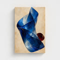 Cobalt Fold — stretched canvas preview, portrait 12 × 18 inches.