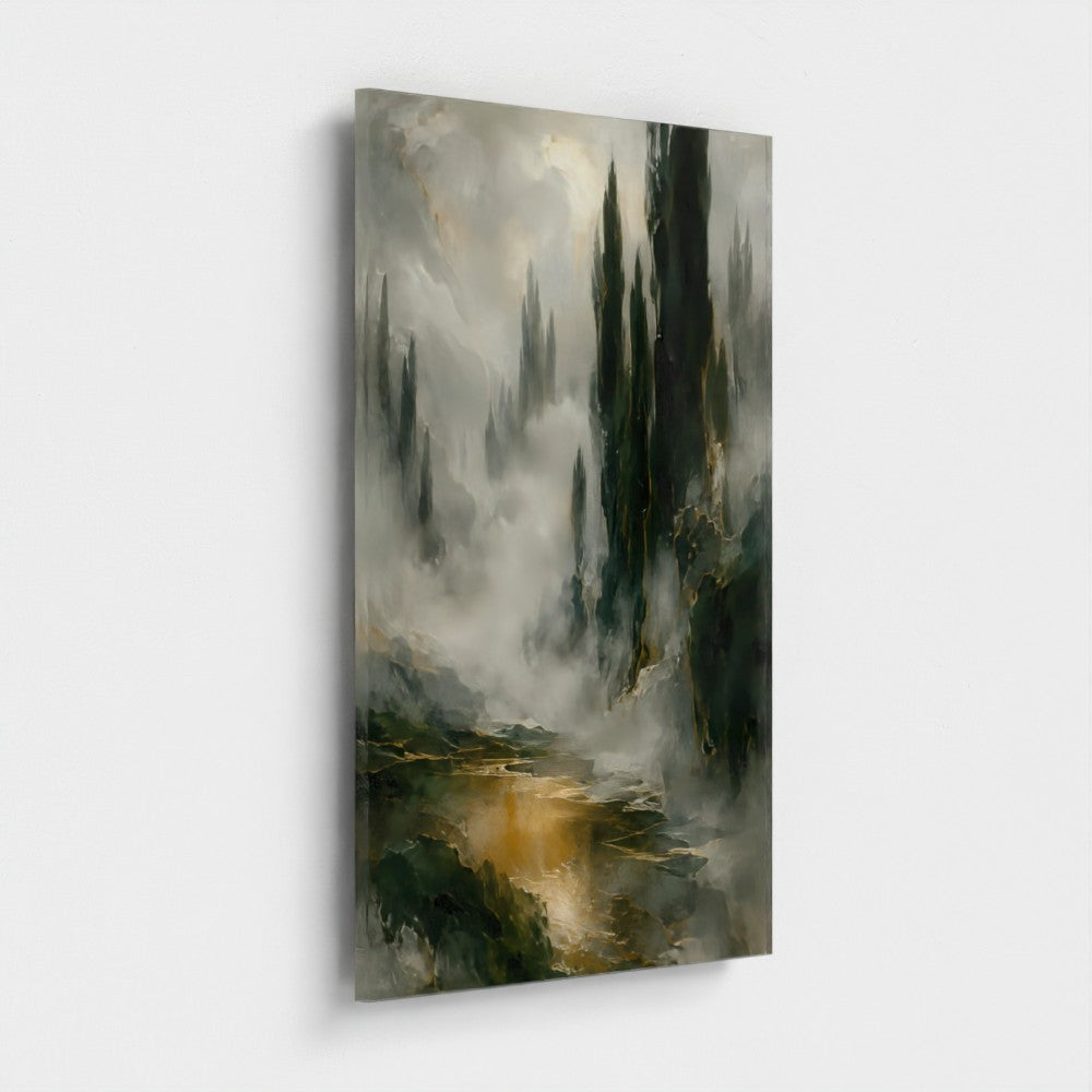 Cypress Mist on a 10 mm acrylic panel, 12 × 18 inches, shown at an angle; product preview.