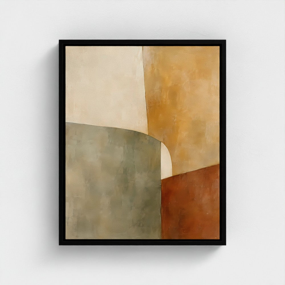Offset Planes in Antique Glass — Float-framed canvas — Black, 16 × 20 in; Prodigi product preview showing this finish in a representative size.