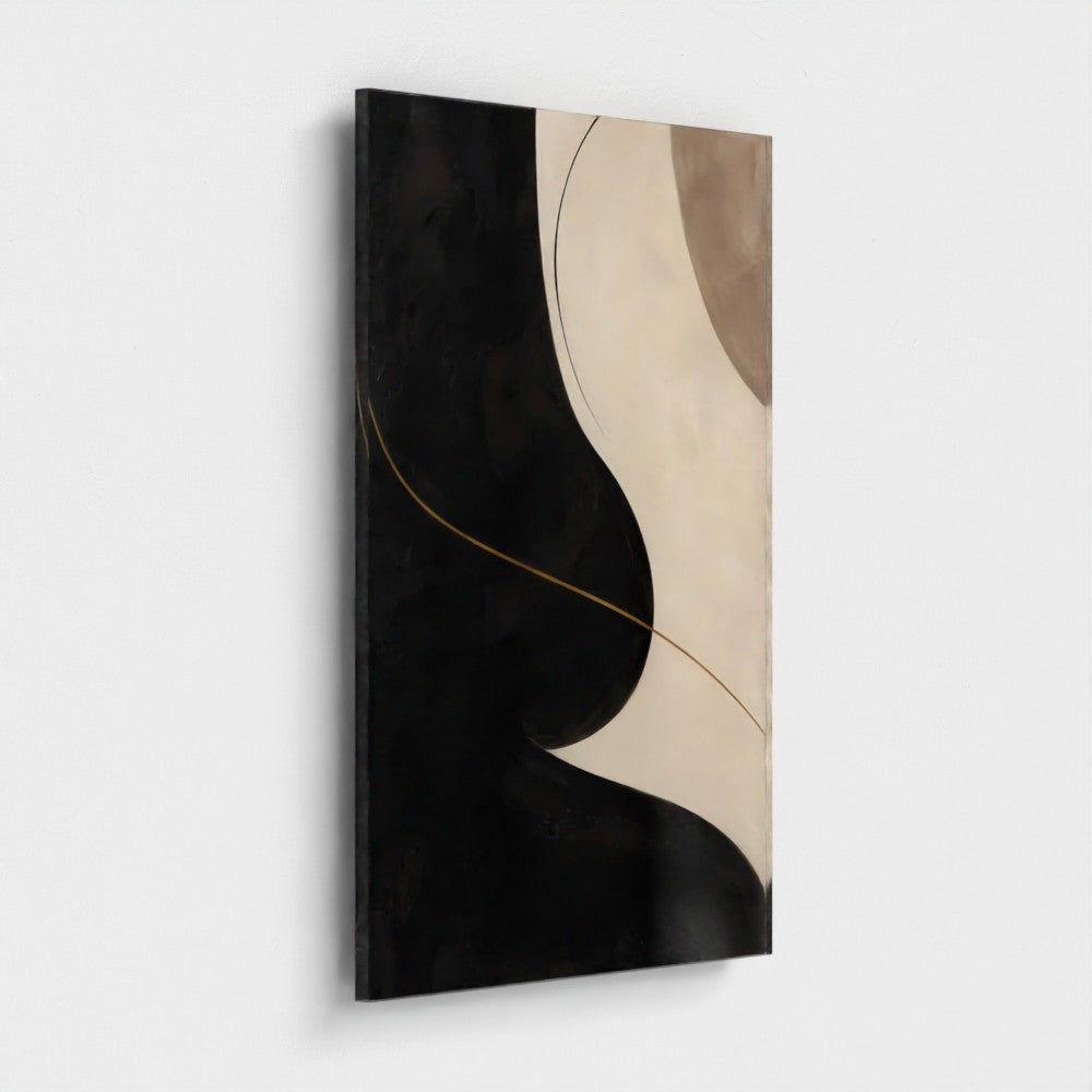 Noir Contour — acrylic panel, 12 × 18 in; product preview.