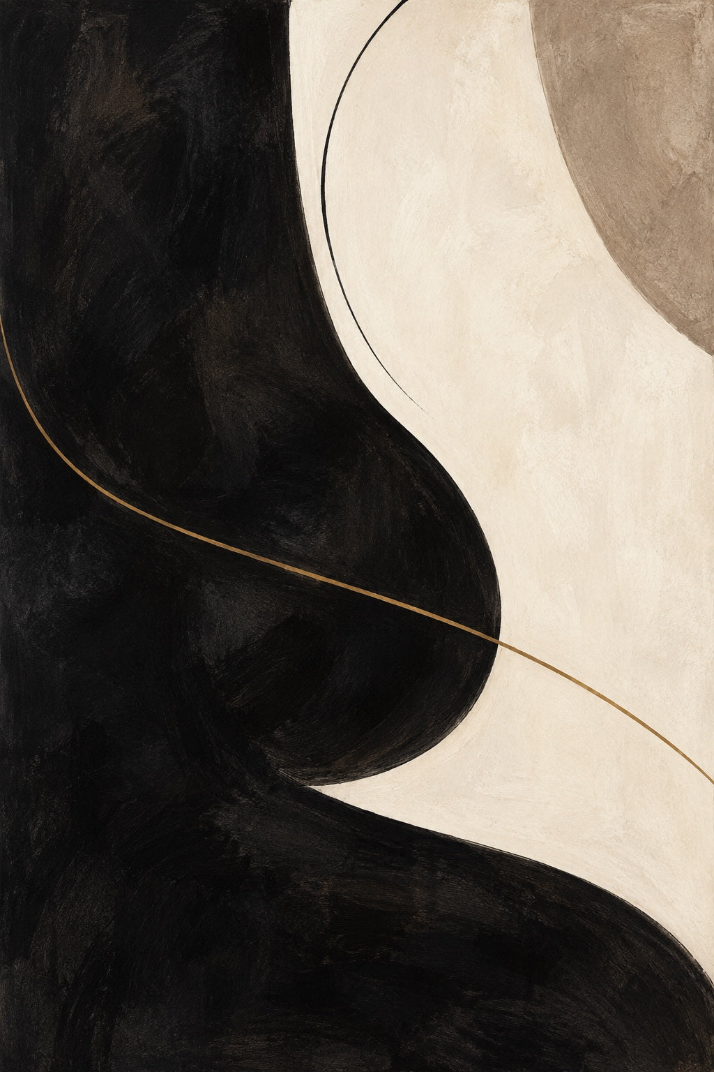 Noir Contour — original artwork detail; choose the finish and size on the product page.